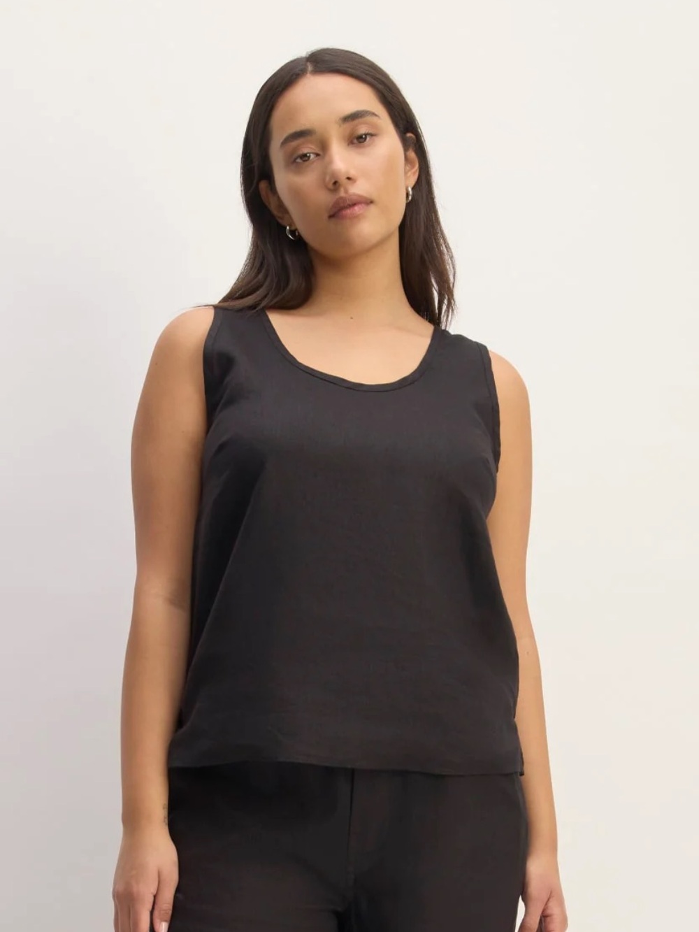 everlane scoop tank linen new 2